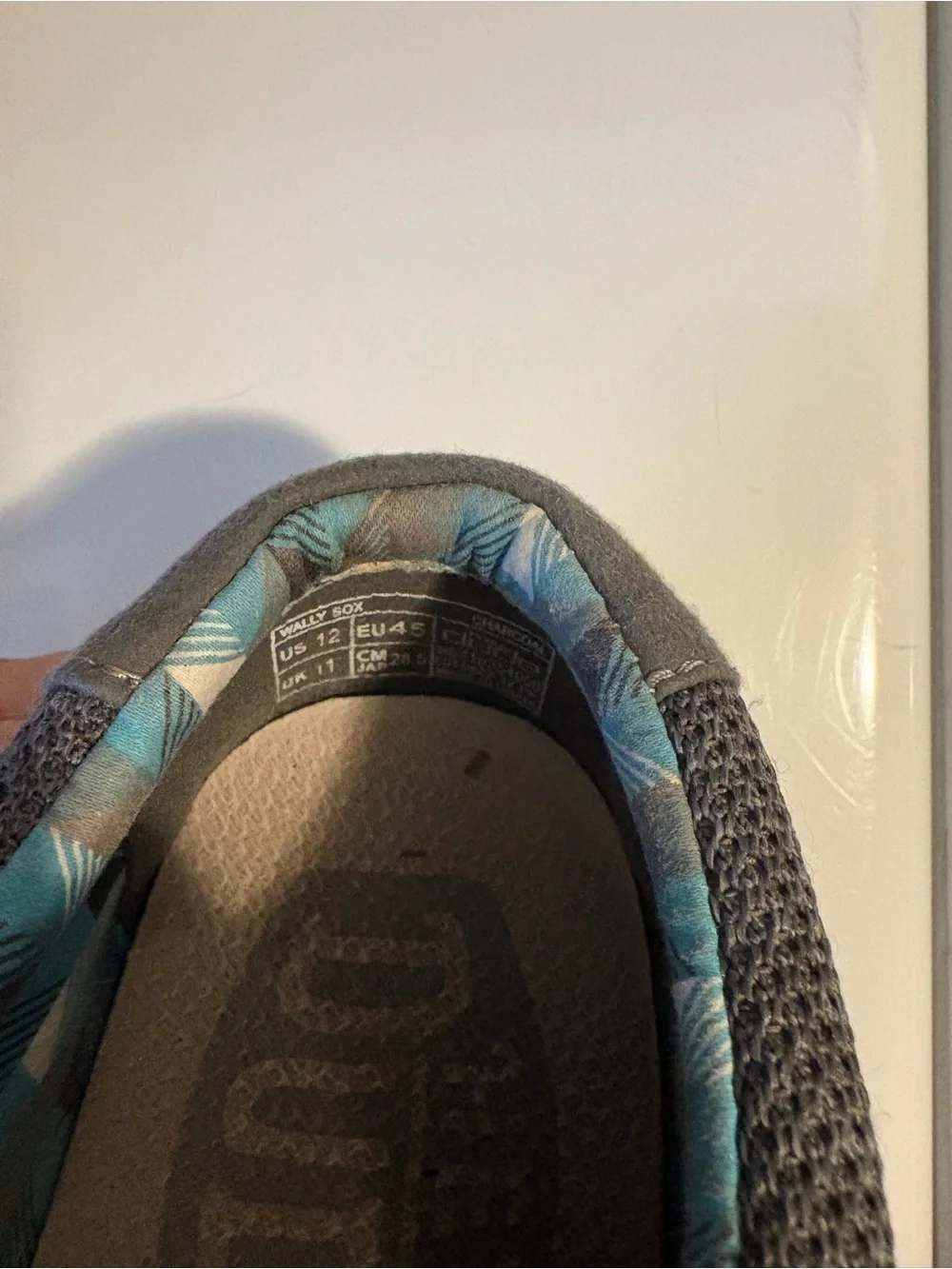 Hey Dude Gray Canvas Casual Slip-On Boat Shoes with Teal Lining